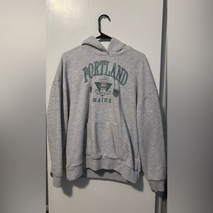 BARELY WORN Gray PacSun Portland Maine hoodie